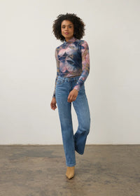 LONG SLEEV MOCK NECK TOP-EQUINOX-FDJ FRENCH DRESSING