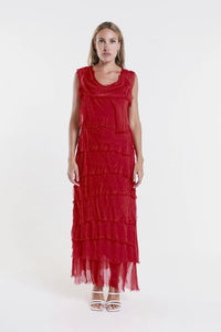 ALEENA SILK MAXI DRESS-ONE SIZE-TEES BY TINA