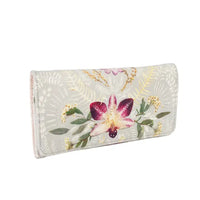 TRI FOLD WALLET-ORCHID LACE-PAPAYA