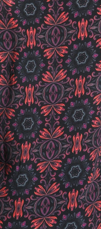 BURGUNDY MANDALA PRINT BUTTONDOWN BLOUSE-APNY