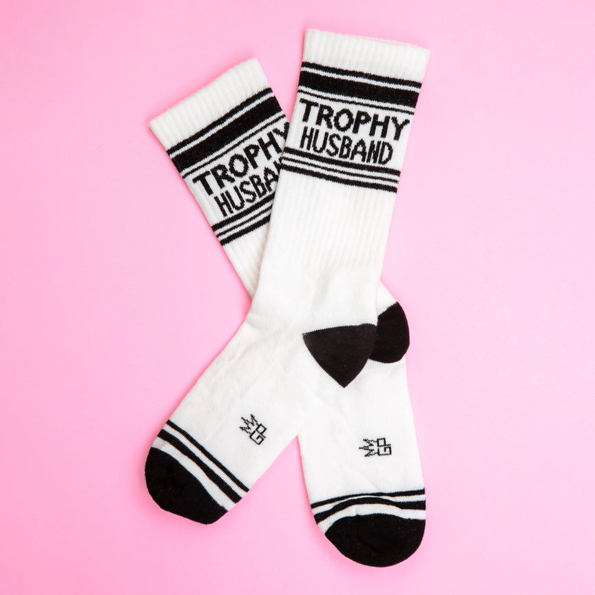 TROPHY HUSBAND CREW SOCKS-GUMBALL POODLE