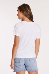 SHORT SLEEVE V-NECK BOXY TEE-WHITE HALO-MODODOC