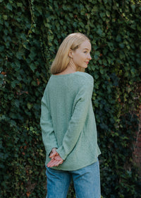 V-NECK SCRAMBLE KNIT 100% COTTON - AVALIN