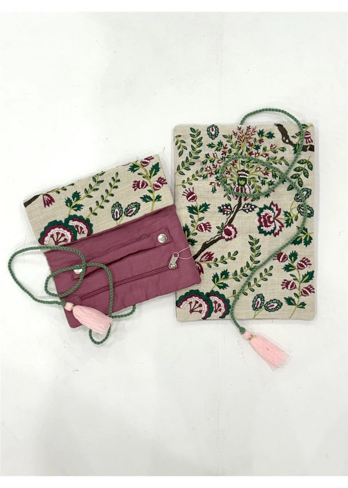EMBROIDERED JEWELRY ROLL-VINE-CIENNA