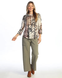 NOMADIC 3/4 SLEEVE ROUND HEM-JESS AND JANE