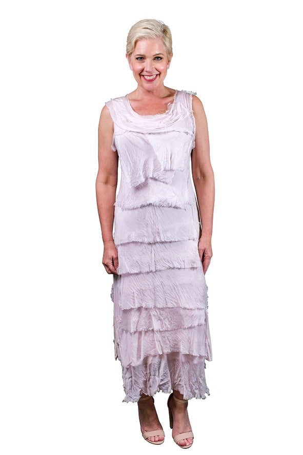 ALEENA SILK MAXI DRESS-ONE SIZE-TEES BY TINA