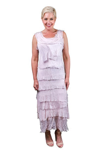 ALEENA SILK MAXI DRESS-ONE SIZE-TEES BY TINA