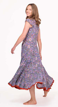 FLORAL PERIWINKLE-AMBER DRESS-NILA RUBIA