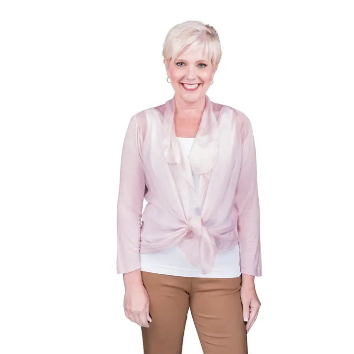 ANSLEY SILK FRONT TIE WRAP-ONE SIZE-TEES BY TINA