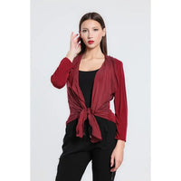 ANSLEY SILK FRONT TIE WRAP-ONE SIZE-TEES BY TINA