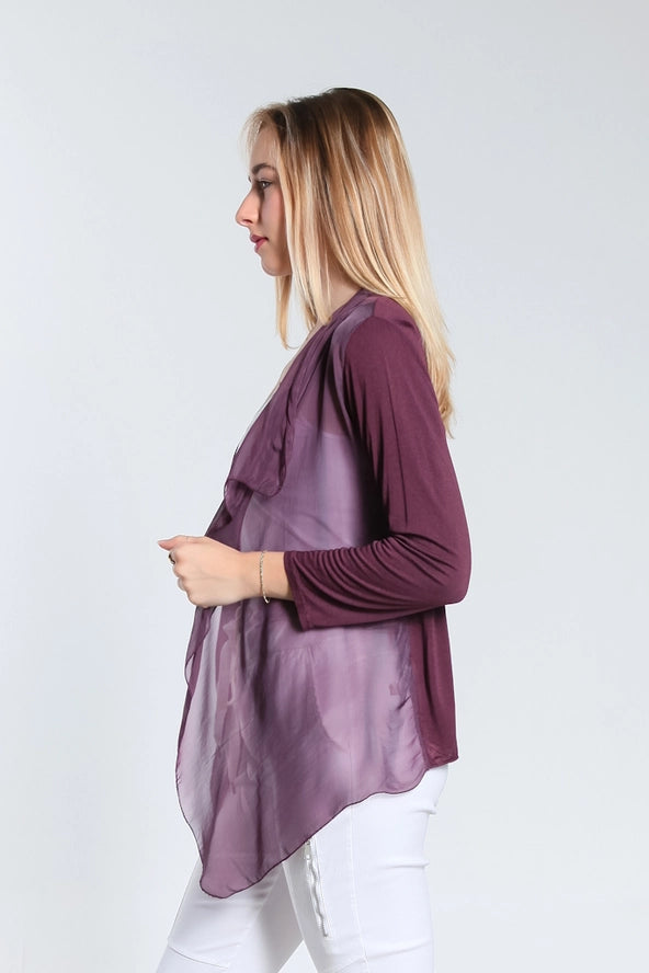 ANSLEY SILK FRONT TIE WRAP-ONE SIZE-TEES BY TINA