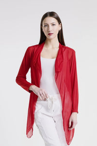 ANSLEY SILK FRONT TIE WRAP-ONE SIZE-TEES BY TINA