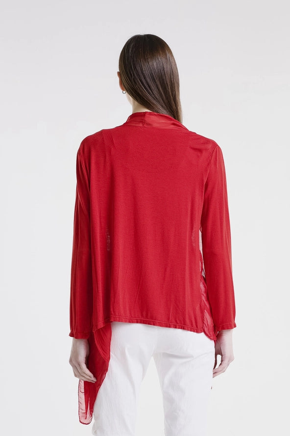 ANSLEY SILK FRONT TIE WRAP-ONE SIZE-TEES BY TINA