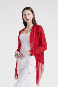 ANSLEY SILK FRONT TIE WRAP-ONE SIZE-TEES BY TINA