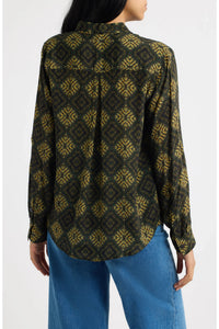 MOSS DECO PRINT BUTTONDOWN BLOUSE-APNY