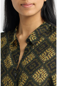 MOSS DECO PRINT BUTTONDOWN BLOUSE-APNY
