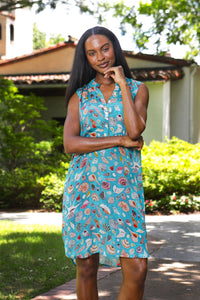 SLEEVELESS SEASHELL DRESS-APNY