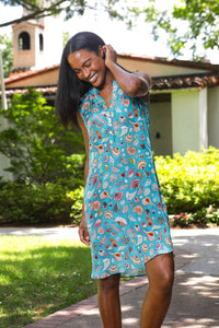 SLEEVELESS SEASHELL DRESS-APNY