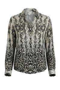 SLATE & ALABASTER PRINT BUTTONDOWN BLOUSE-APNY
