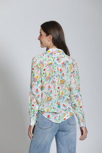 WILDFLOWERS PRINT BUTTONDOWN BLOUSE-APNY