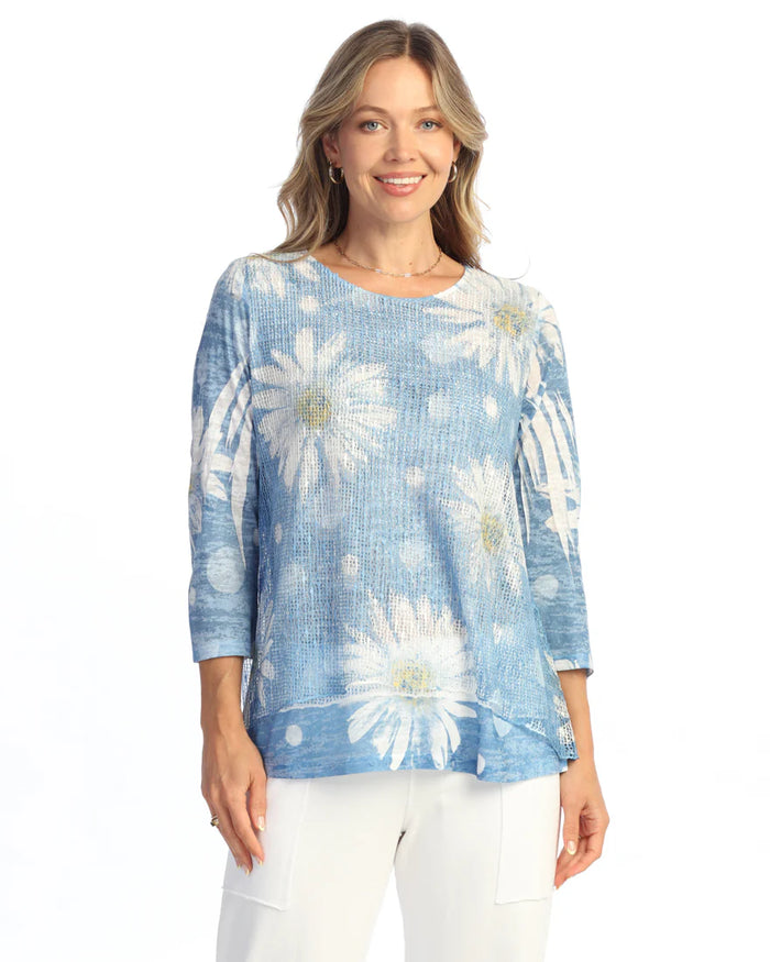 DAISY POP BOUCLE CONTRAST TUNIC-JESS AND JANE