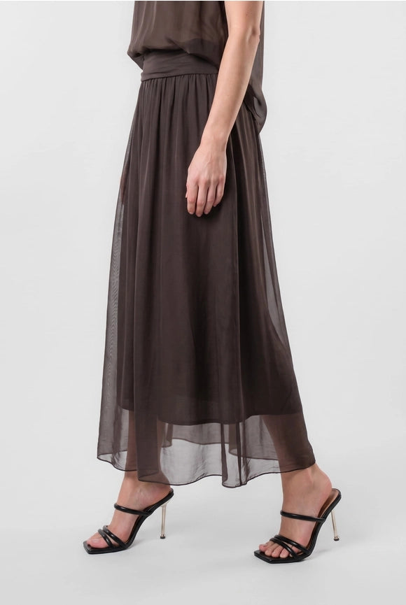 BRENDA SILK FOLDOVER SKIRT-ONE SIZE-TEES BY TINA