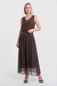 BRENDA SILK FOLDOVER SKIRT-ONE SIZE-TEES BY TINA