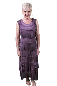 ALEENA SILK MAXI DRESS-ONE SIZE-TEES BY TINA
