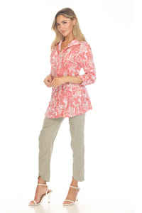 CORAL MOSAIC-SELENA SHIRT-CARINE APPAREL
