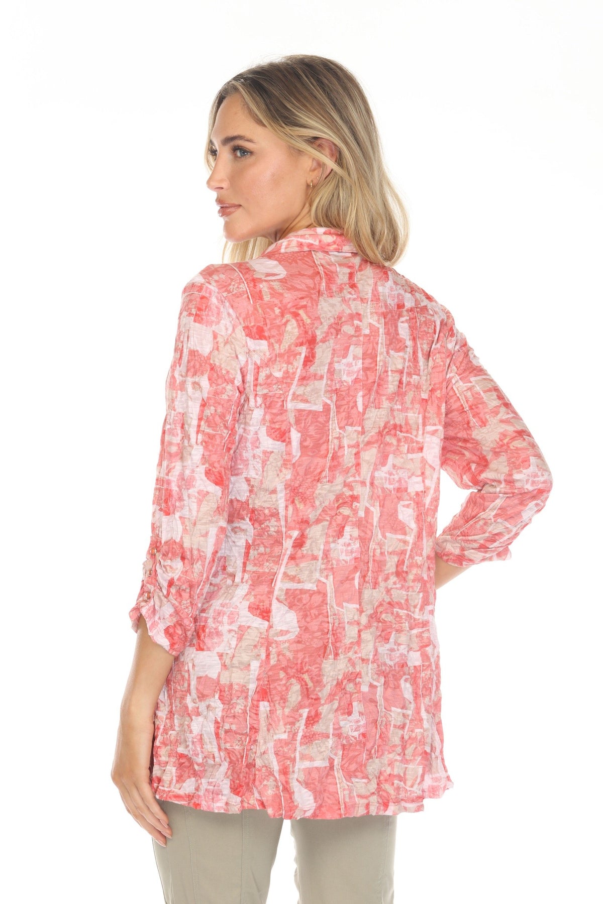 CORAL MOSAIC-SELENA SHIRT-CARINE APPAREL