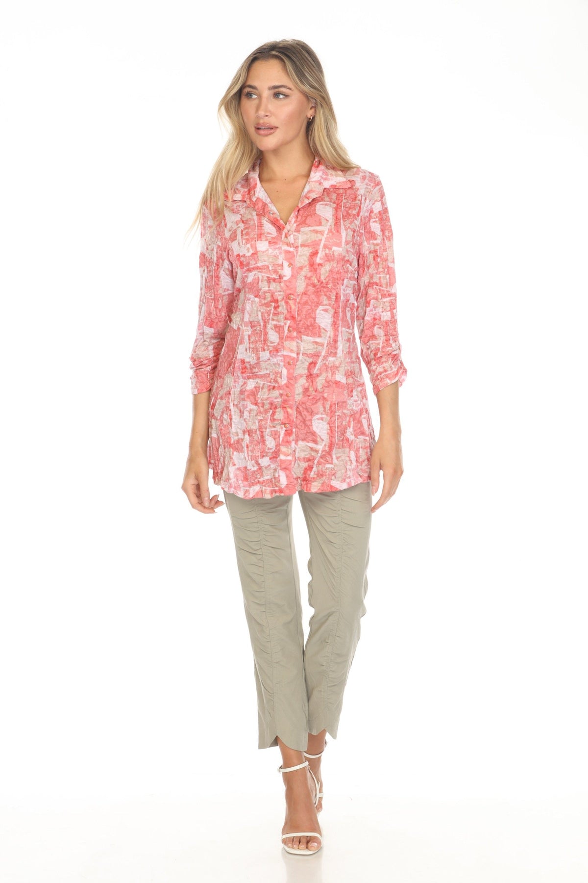 CORAL MOSAIC-SELENA SHIRT-CARINE APPAREL
