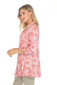 CORAL MOSAIC-SELENA SHIRT-CARINE APPAREL