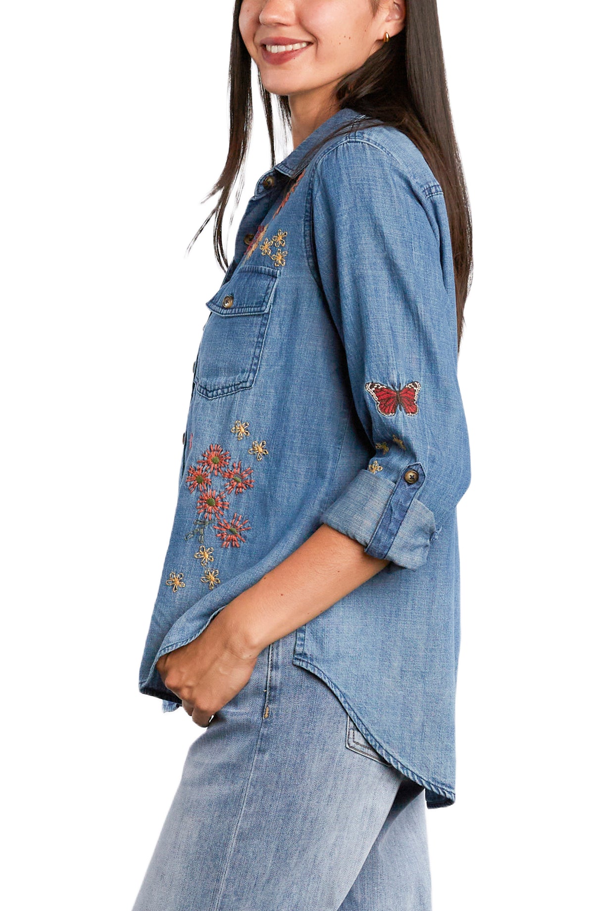 HAPPY GARDEN SHIRT-DENIM-BILLY T