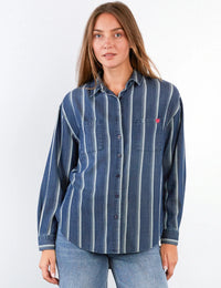 DAYDREAM SHIRT-INDIGO CABANA STRIPE-BILLY T