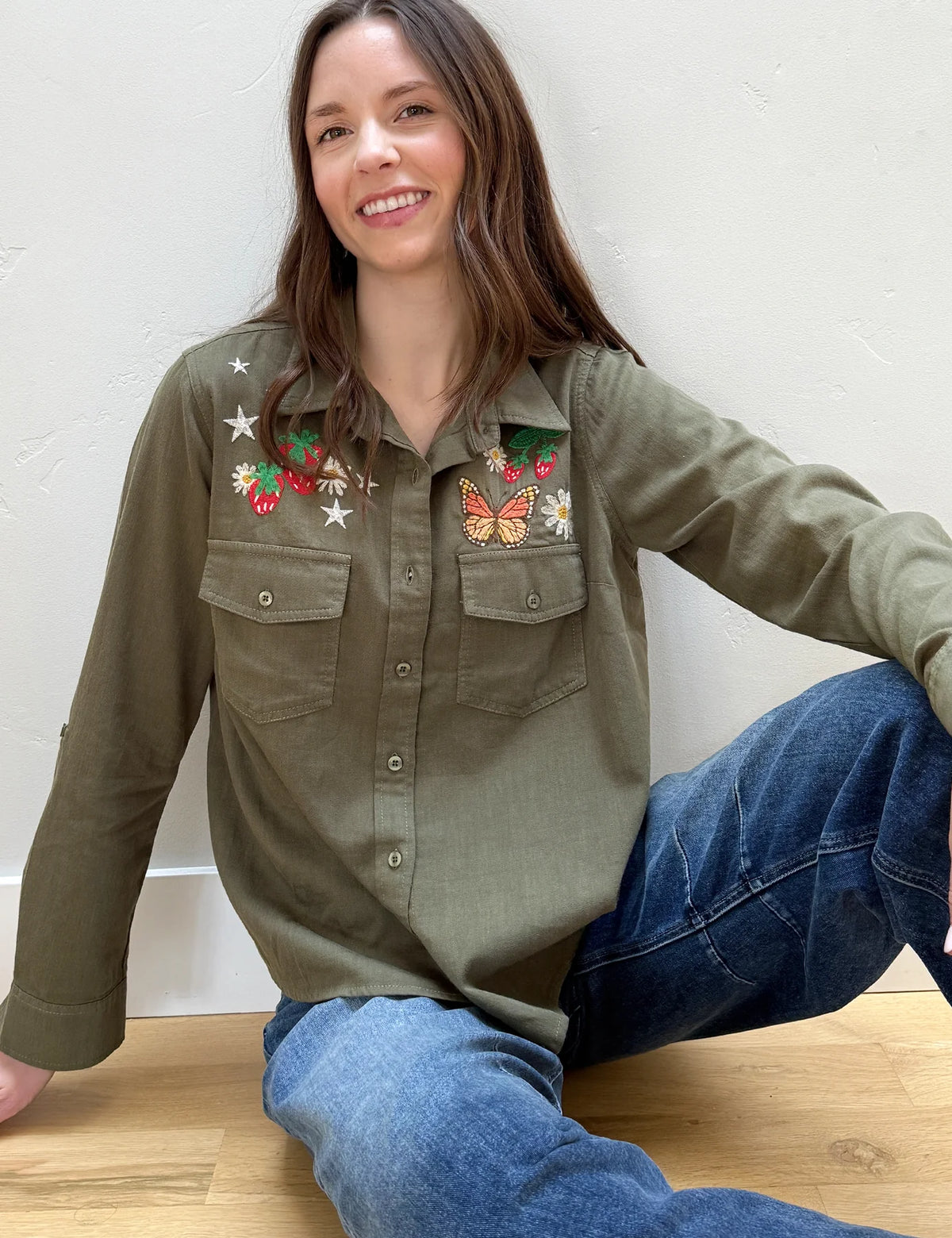 DAYDREAM BUTTERFLY SHIRT-LODEN GREEN-BILLY T