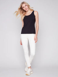 REVERSE CAMI TANK-BLACK-CHARLIE B