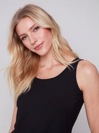 REVERSE CAMI TANK-BLACK-CHARLIE B