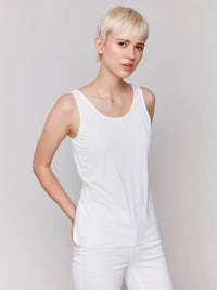 REVERSE CAMI TANK-WHITE-CHARLIE B