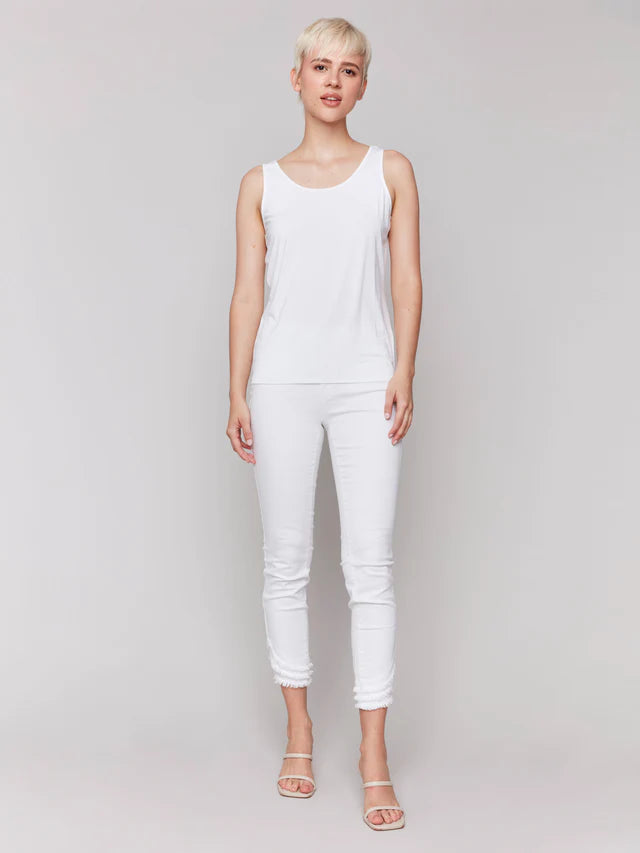 REVERSE CAMI TANK-WHITE-CHARLIE B
