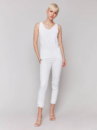 REVERSE CAMI TANK-WHITE-CHARLIE B