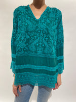 PEACOCK ISLAND TUNIC-FOREST PINE-JOHNNY WAS