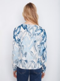 SPLATTER LONG SLEEVE REVERSEABLE SWEATER-CHARLIE B