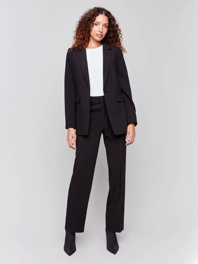 STRAIGHT LEG PANT-BLACK-CHARLIE B