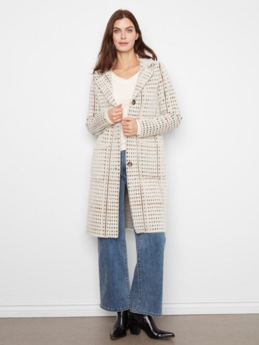 KNIT COATIGAN W/PATCH POCKET-ABERDEEN-CHARLIE B