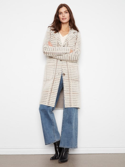 KNIT COATIGAN W/PATCH POCKET-ABERDEEN-CHARLIE B