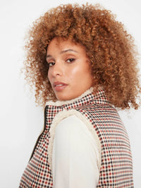 REVERISBLE PLAID SHERPA VEST-CHARLIE B