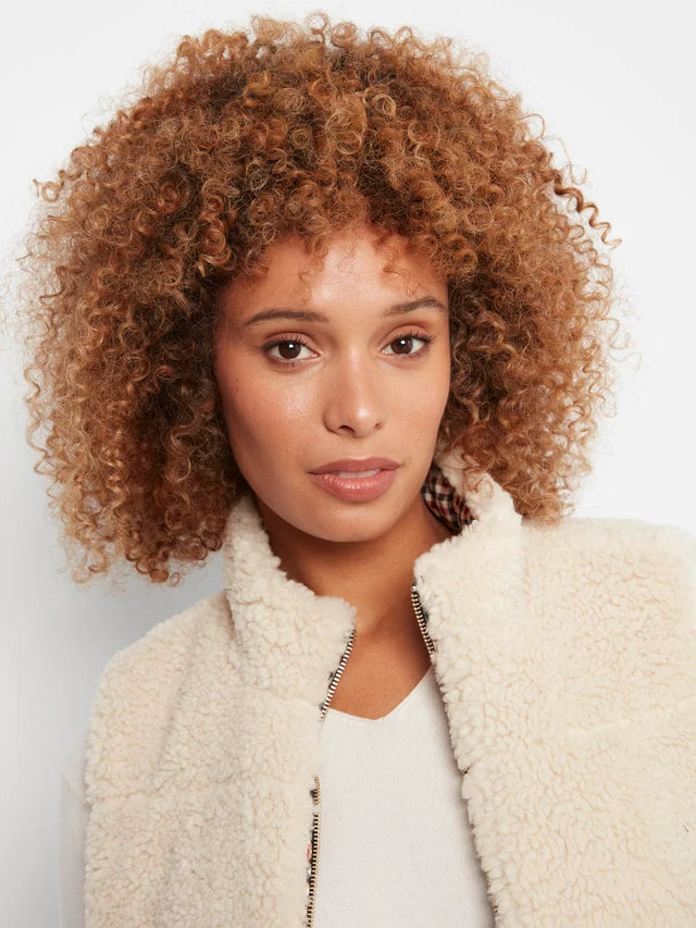REVERISBLE PLAID SHERPA VEST-CHARLIE B