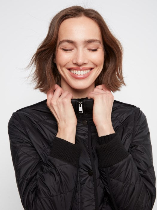 PUFFER JACKET W/REMOVABLE HOOD-BLACK-CHARLIE B