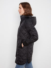 PUFFER JACKET W/REMOVABLE HOOD-BLACK-CHARLIE B