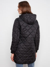 PUFFER JACKET W/REMOVABLE HOOD-BLACK-CHARLIE B